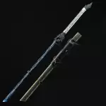 Schwarzes Leder Sageo Ninjato