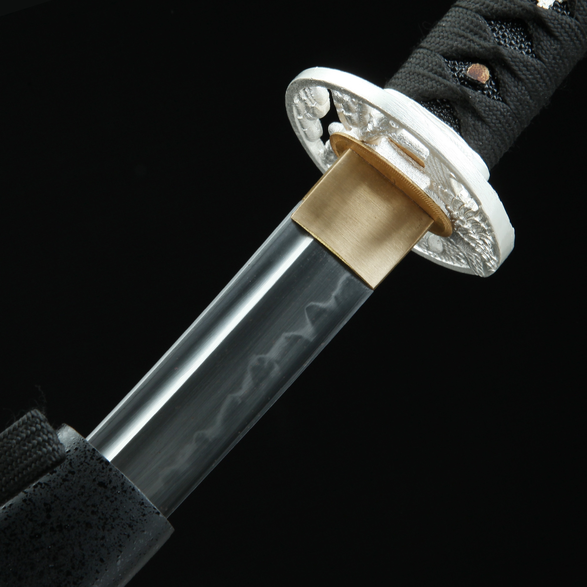 Handmade T10 Carbon Steel Real Hamon Japanese Katana Samurai Sword With Alloy Tsuba Truekatana 2952