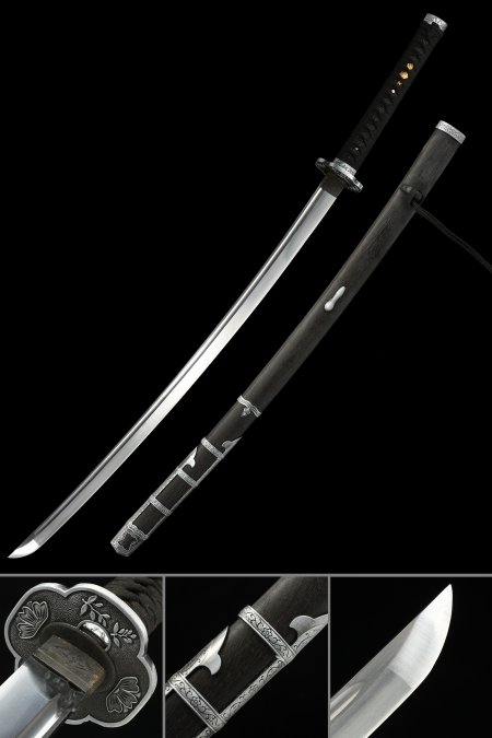 Handmade Full Tang Katana Sword 1095 Carbon Steel With Black Scabbard
