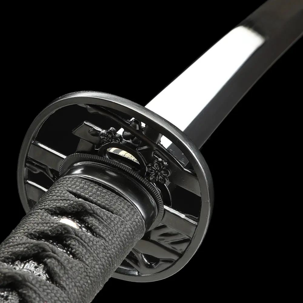 Short Katana | 1095 Carbon Steel Wakizashi with Black Lacquer Saya