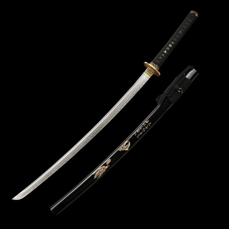 Handcrafted Japanese Samurai Sword T10 Carbon Steel With Clay Tempered  Blade