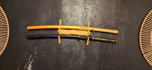 Handmade Japanese Sword With Orange Scabbard