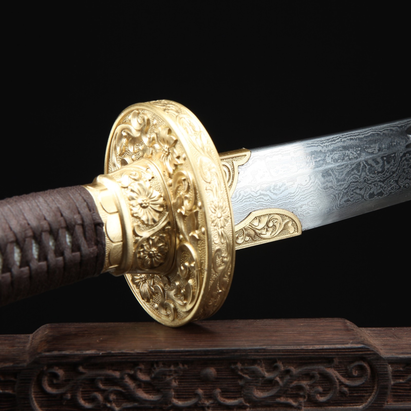 Oxtail Dao | Chinese Oxtail Dao Saber Sword Broadsword Damascus Steel ...