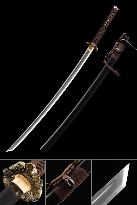 Épée Japonaise Faite à La Main T10 En Acier Trempé Plié En Argile Real Hamon