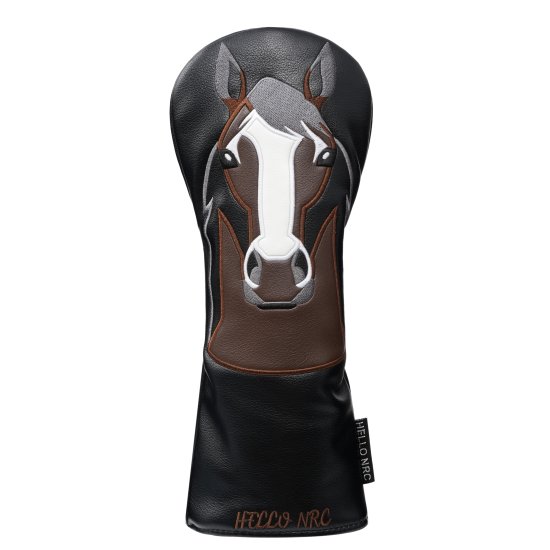 Horse Head Driver Headcover - Black