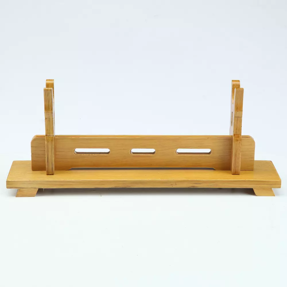 Samurai Sword Display Stand - One Tier Wooden Katana & Dagger Holder For Home & Office-1081117