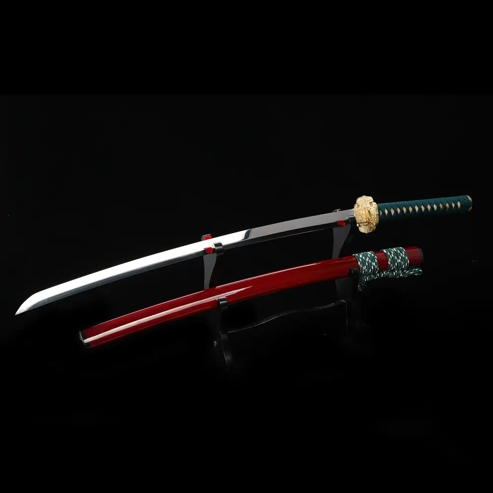 1095 Carbon Katana | 1095 Carbon Steel Katana with Red Lacquer