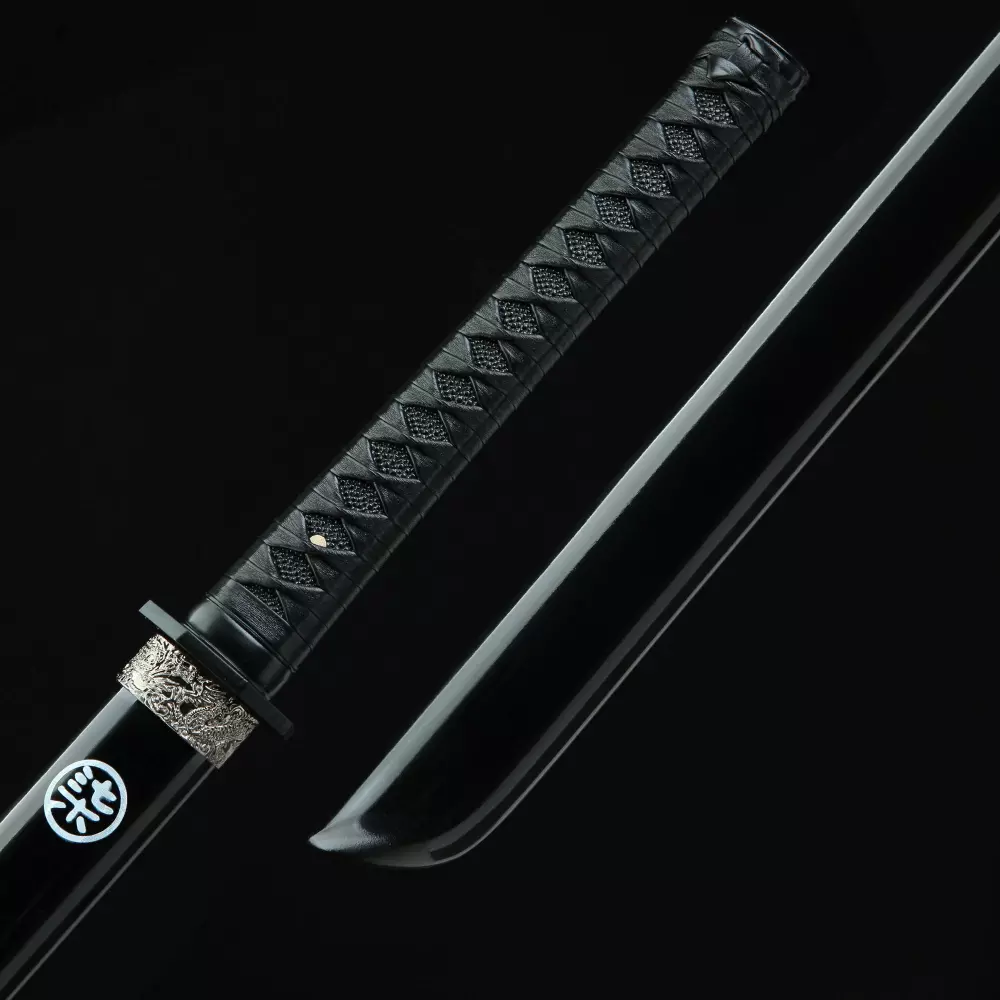 Ninja Sword | Full Tang 1095 Carbon Steel Ninjato, Handmade, Black