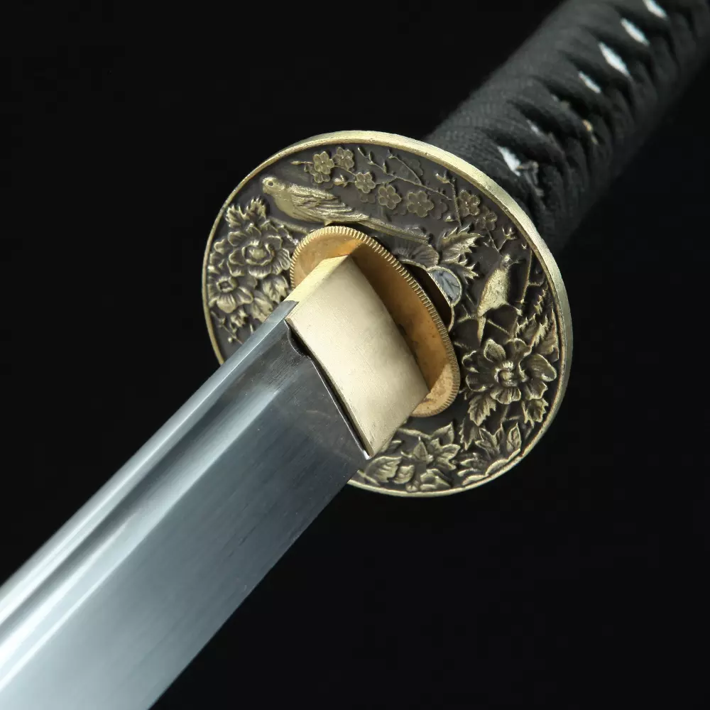 Wakizashi Sword | Manganese Steel Wakizashi Sword With Black Piano