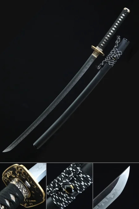Handcrafted Japanese Samurai Sword T10 Carbon Steel With Clay Tempered Blade