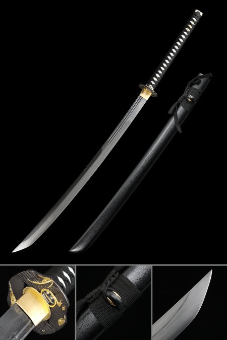 Two Handed Katana, Handmade Japanese Naginata Samurai Sword Damascus Steel