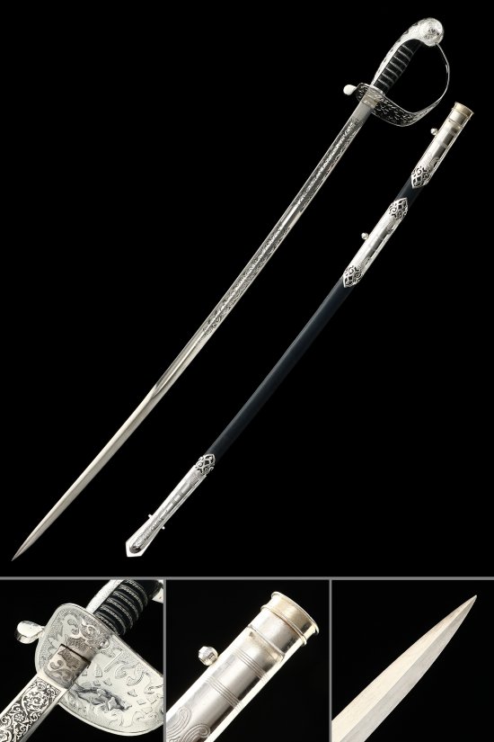 Medieval European Naval Rapier Sword Stainless Steel Blade
