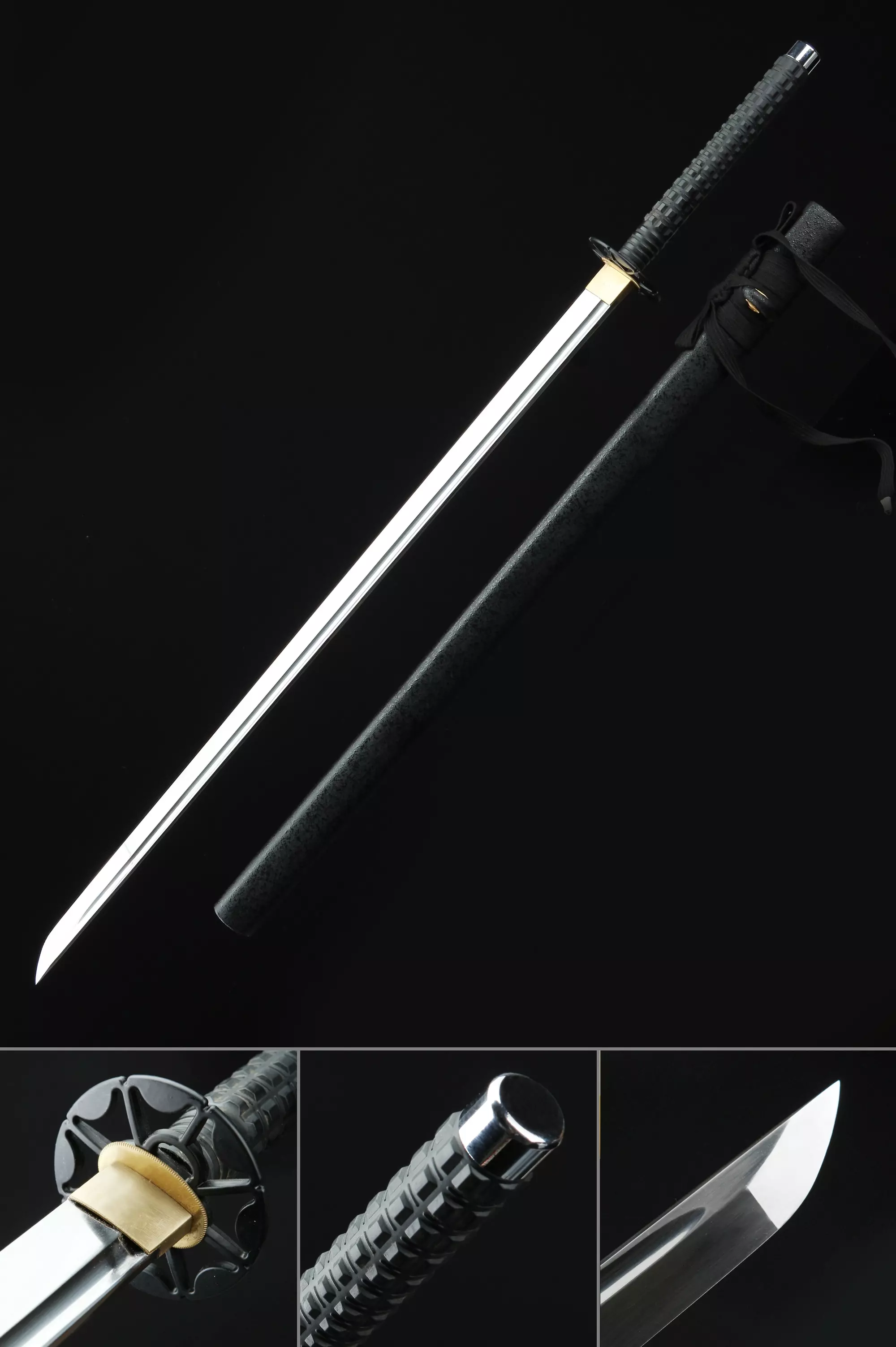 Handmade Japanese Chokuto Ninjato Sword High Manganese Steel Full Tang