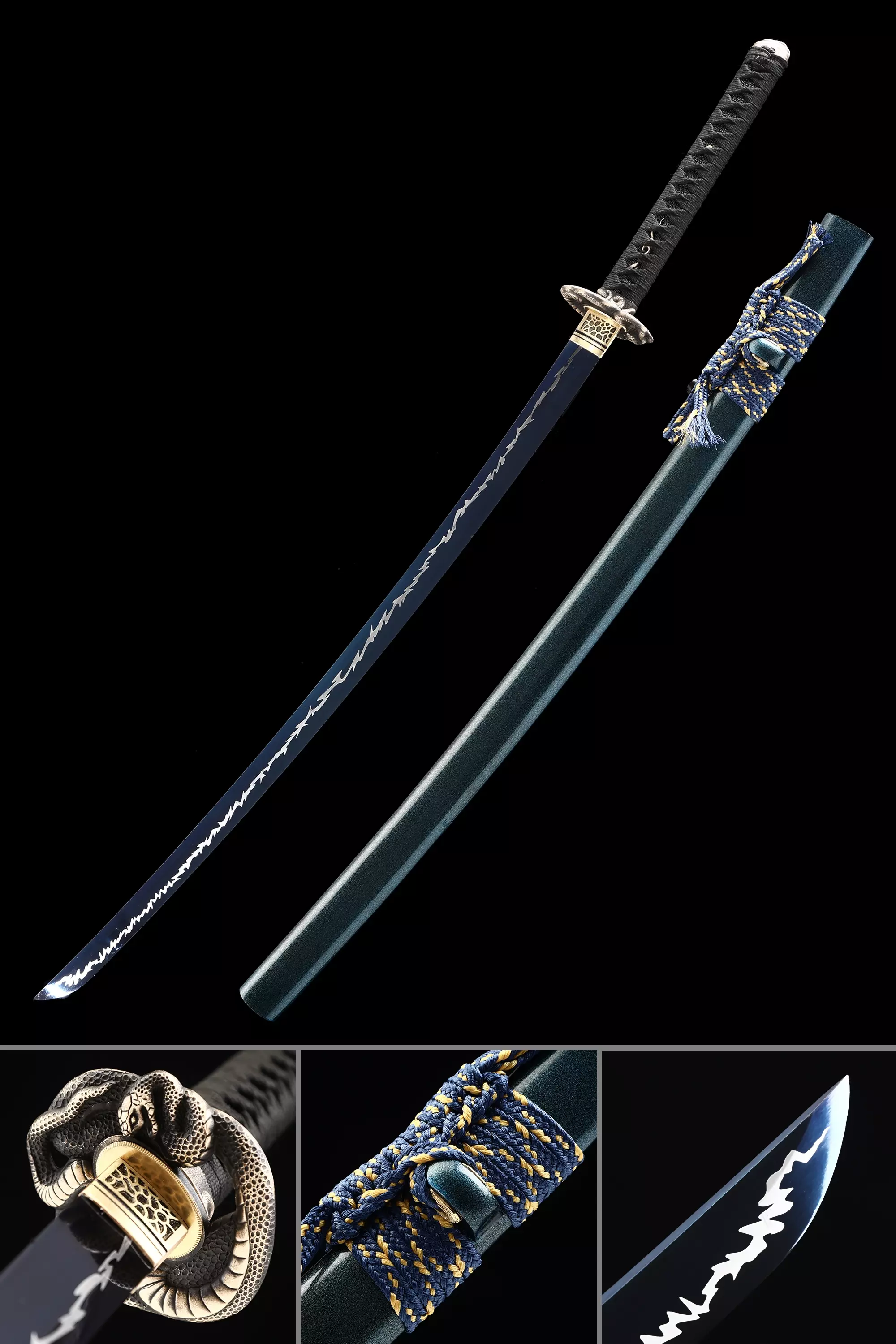 Blue Blade Katana | Handmade Japanese Sword High Manganese Steel With ...