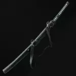Black Leather Handle Katana