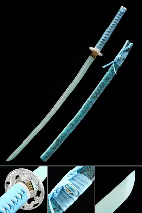 Blue Dragon Handle Katana - Open Mouth Dragon Samurai Sword - Collectible  Dragon Head Katanas