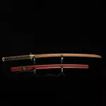 Flowers Theme Tsuba Wooden Katana Swords