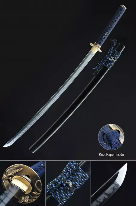 Espada Katana Japonesa Hecha A Mano T10 Doblada Arcilla Acero Templado Real Hamon