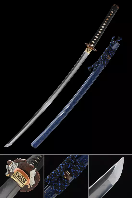 High-performance Japanese Katana Sword T10 Carbon Steel With Blue Saya