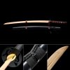 Handmade Bamboo Wooden Blunt Unsharpened Blade Unsharpened Katana Samurai Swords With Black Scabbard