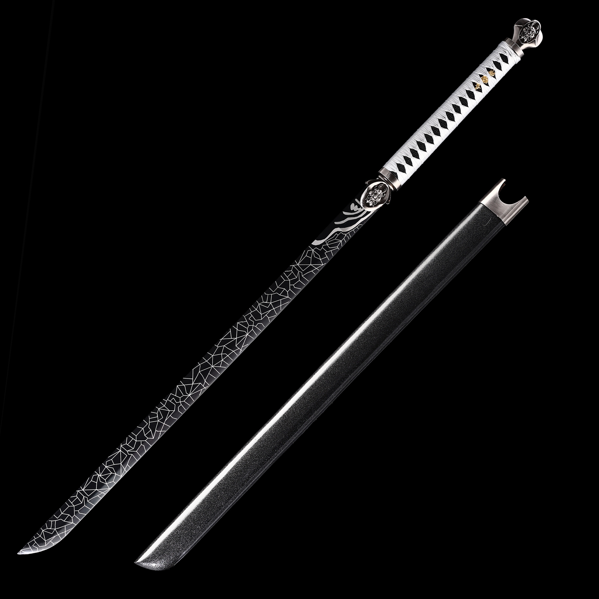 Modern Ninjato | Handmade Japanese Ninjato Swords With Black Blade And  Scabbard - TrueKatana