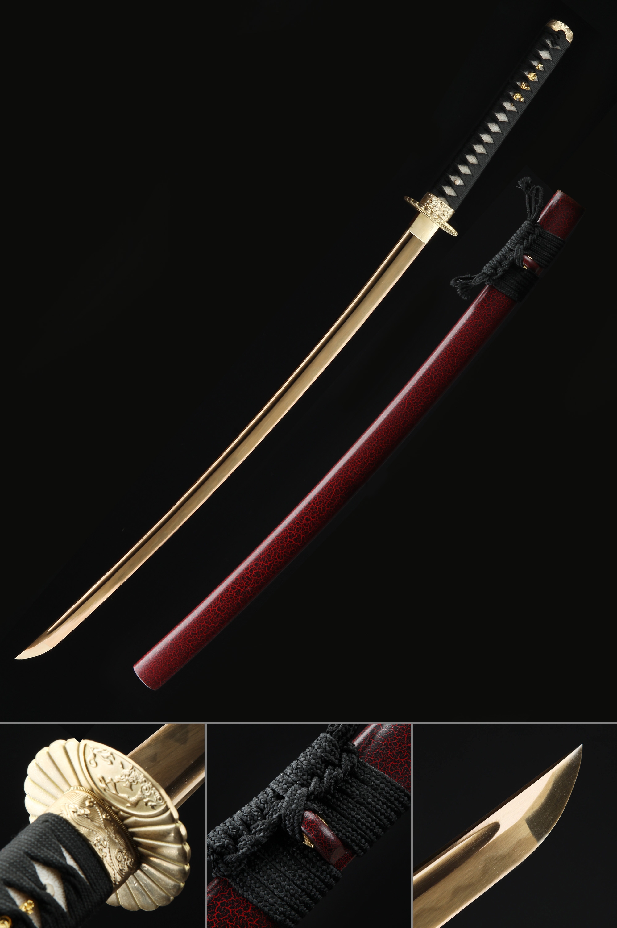 Matt Black Lacquered Wood Saya 30 inch For Japanese Samurai Katana Sword 