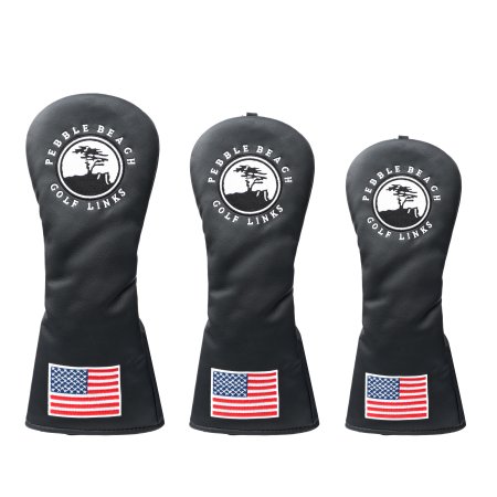 Welcoming Pine Golf Wood Headcovers Set - Black