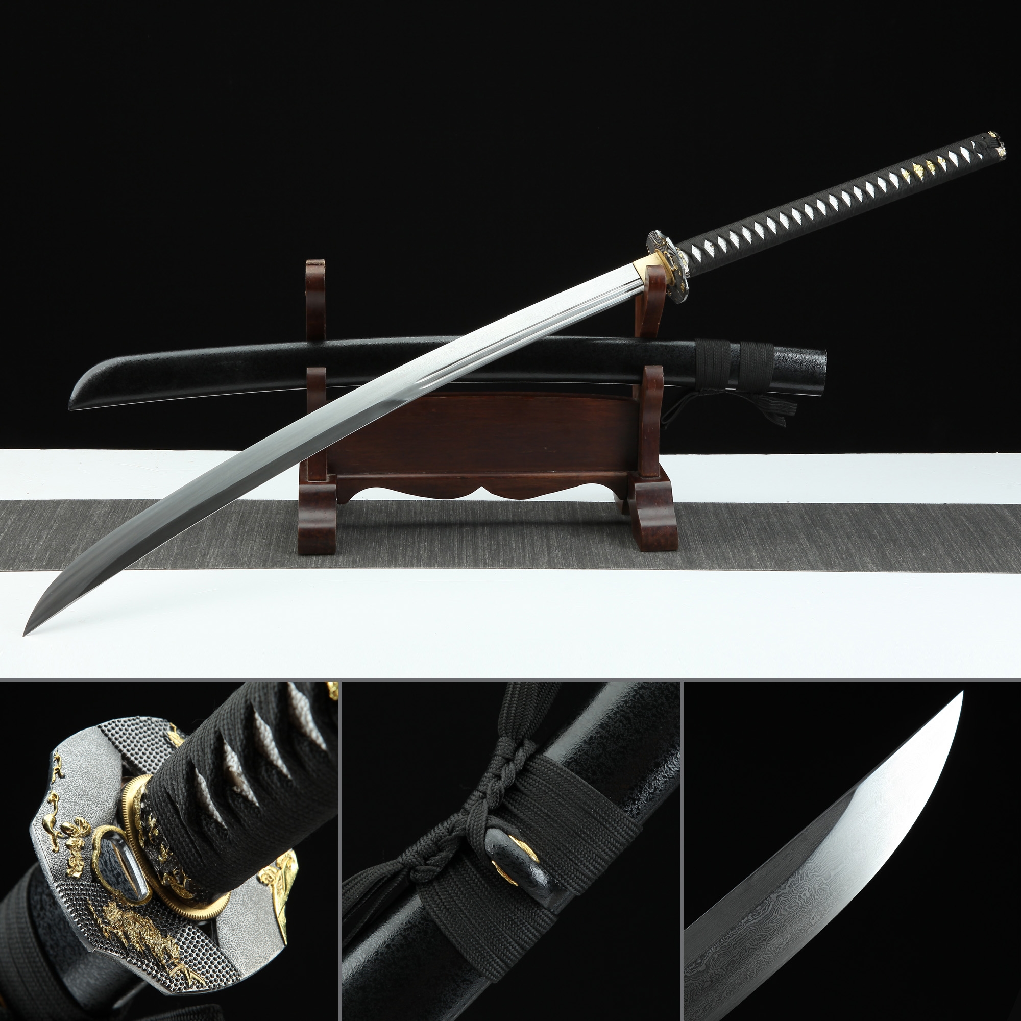 High-performance Handmade Folded Damascus Steel Real Naginata Samurai ...