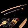 Handmade Natural Bamboo Wooden Blunt Unsharpened Blade Katana Sword With Dark Red Scabbard