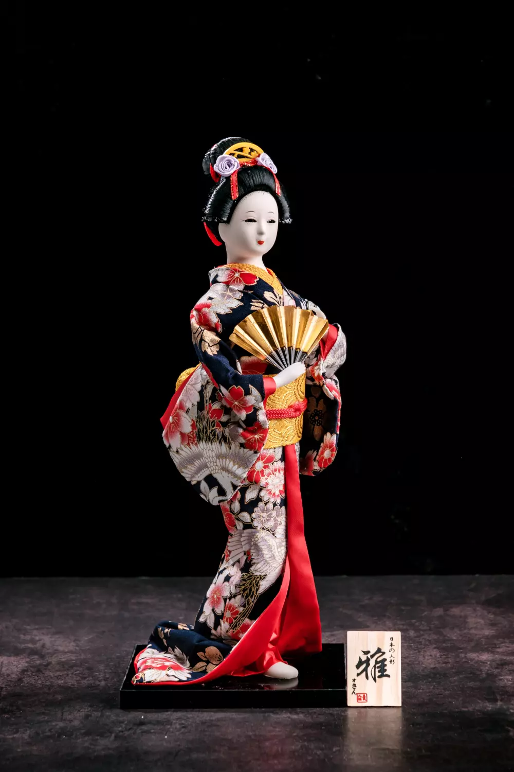 Asian Geisha Doll  Traditional Japanese Geisha Doll With Blue Kimono -  TrueKatana