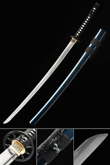 Sakabato Reverse Blade Katana Sword, Rurouni Kenshin Katana Sword 1000 Layer Folded Steel Full Tang
