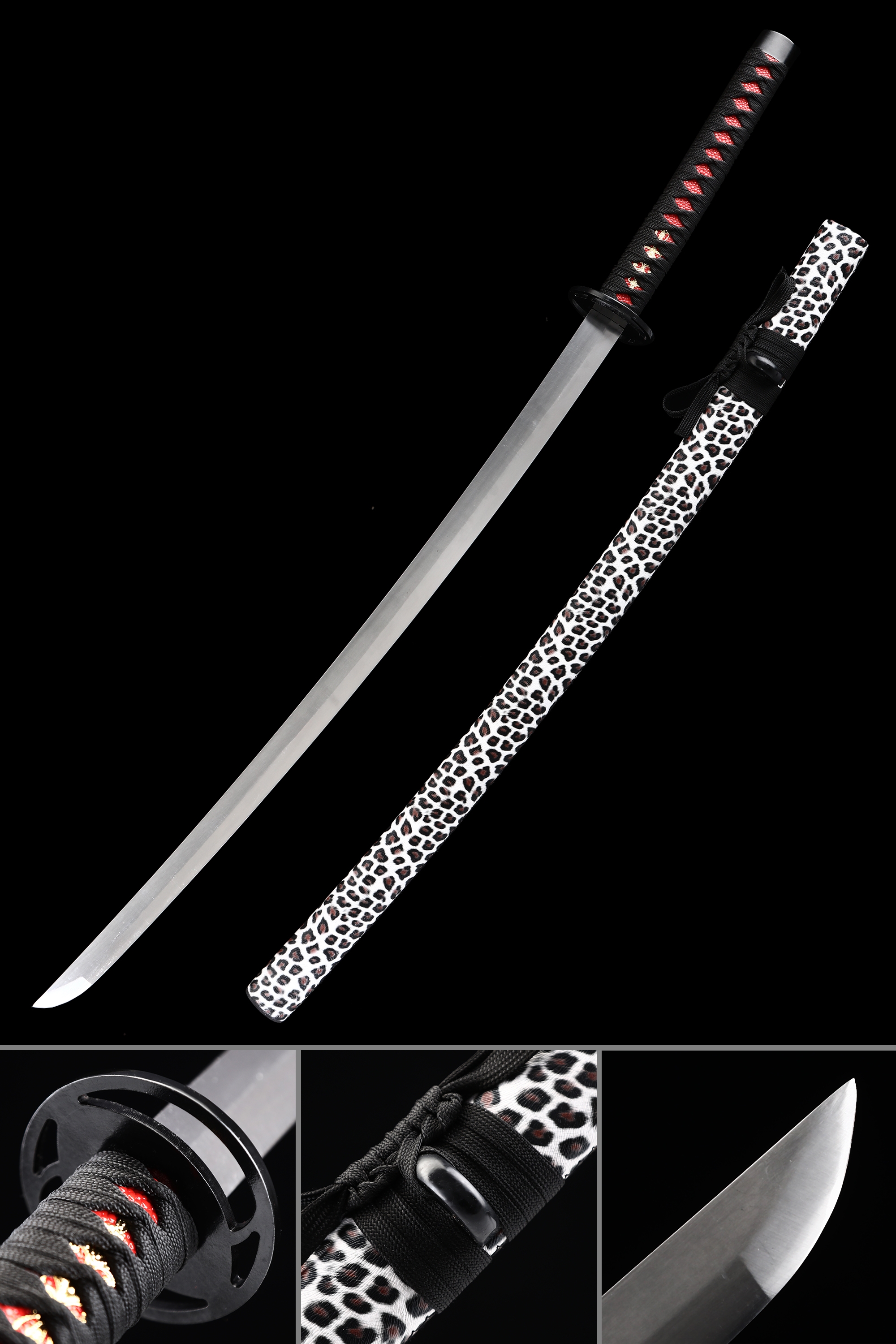 1060 Carbon Steel Katana Handmade Japanese Samurai Sword 1060 Carbon Steel With Multi Colored