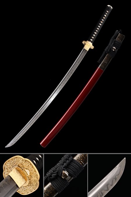 Épée Katana Japonaise Faite à La Main En Acier Au Carbone T10 Real Hamon