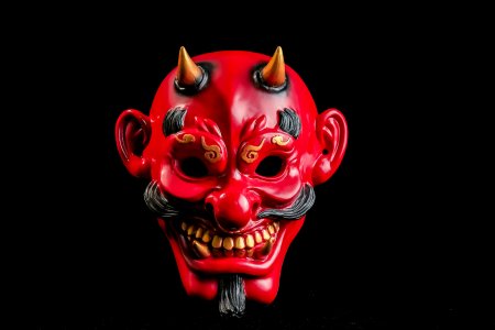 Japanese Tengu Demon Samurai Mask,  New Home Wall Decor Mask