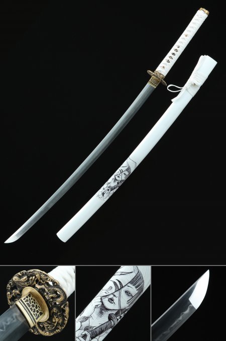 Battle Ready Katana Swords, Handmade Real Hamon Japanese Katana Sword T10 Folded Clay Tempered Steel