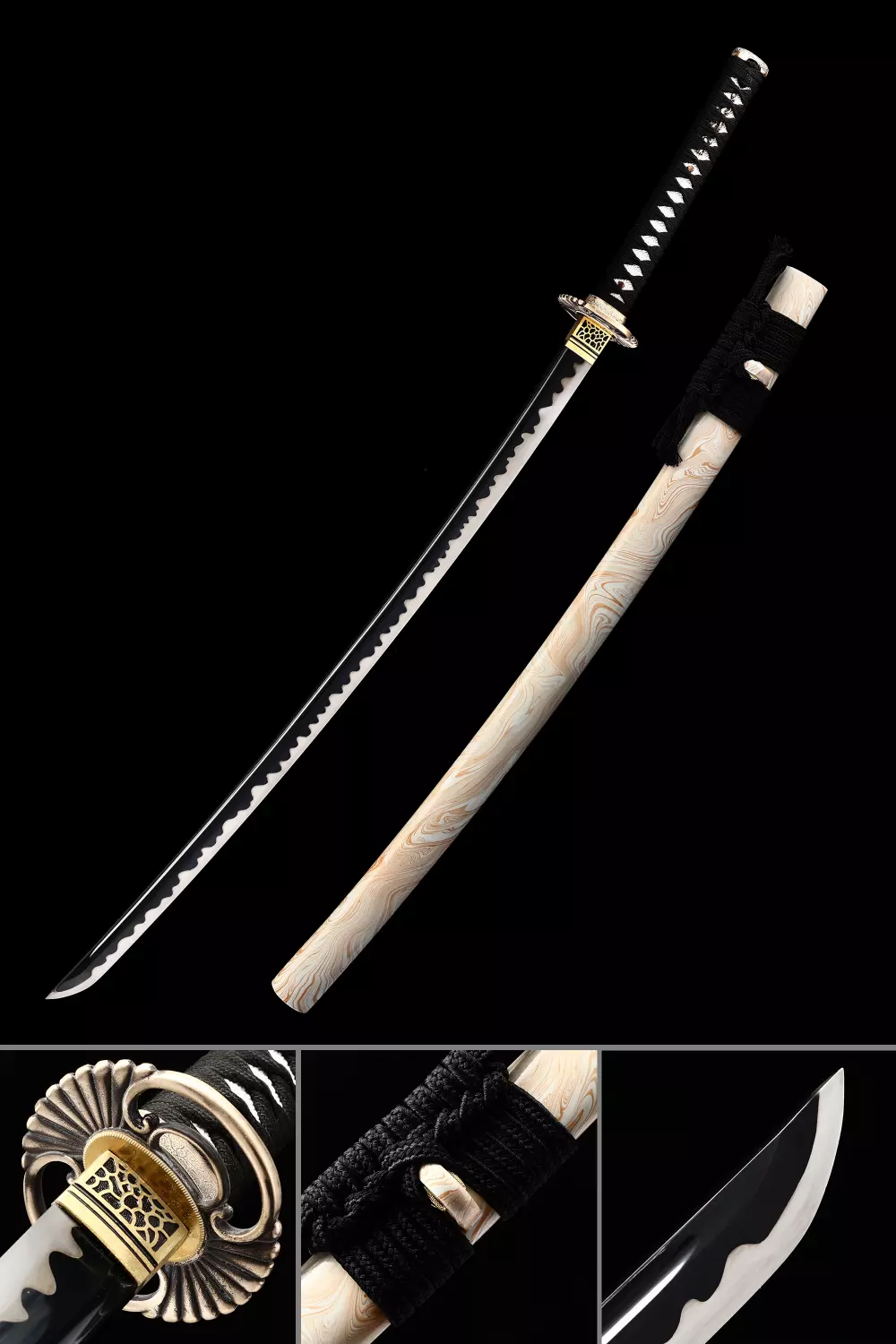 Hejiu Espadas katanas japonesas Reales a Mano, Acero al Carbono