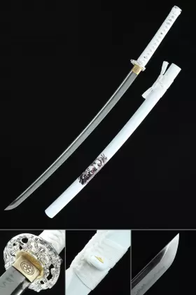 Clay Tempered 1095 Steel Hand Forged One Piece Enma Japanese Katana Sword