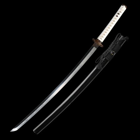 Handmade Full Tang Japanese Katana Sword T10 Carbon Steel With Real Hamon Blade