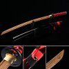 Handmade Japanese Wooden Unsharp Katana Sword With Brown Blade And Black Scabbard