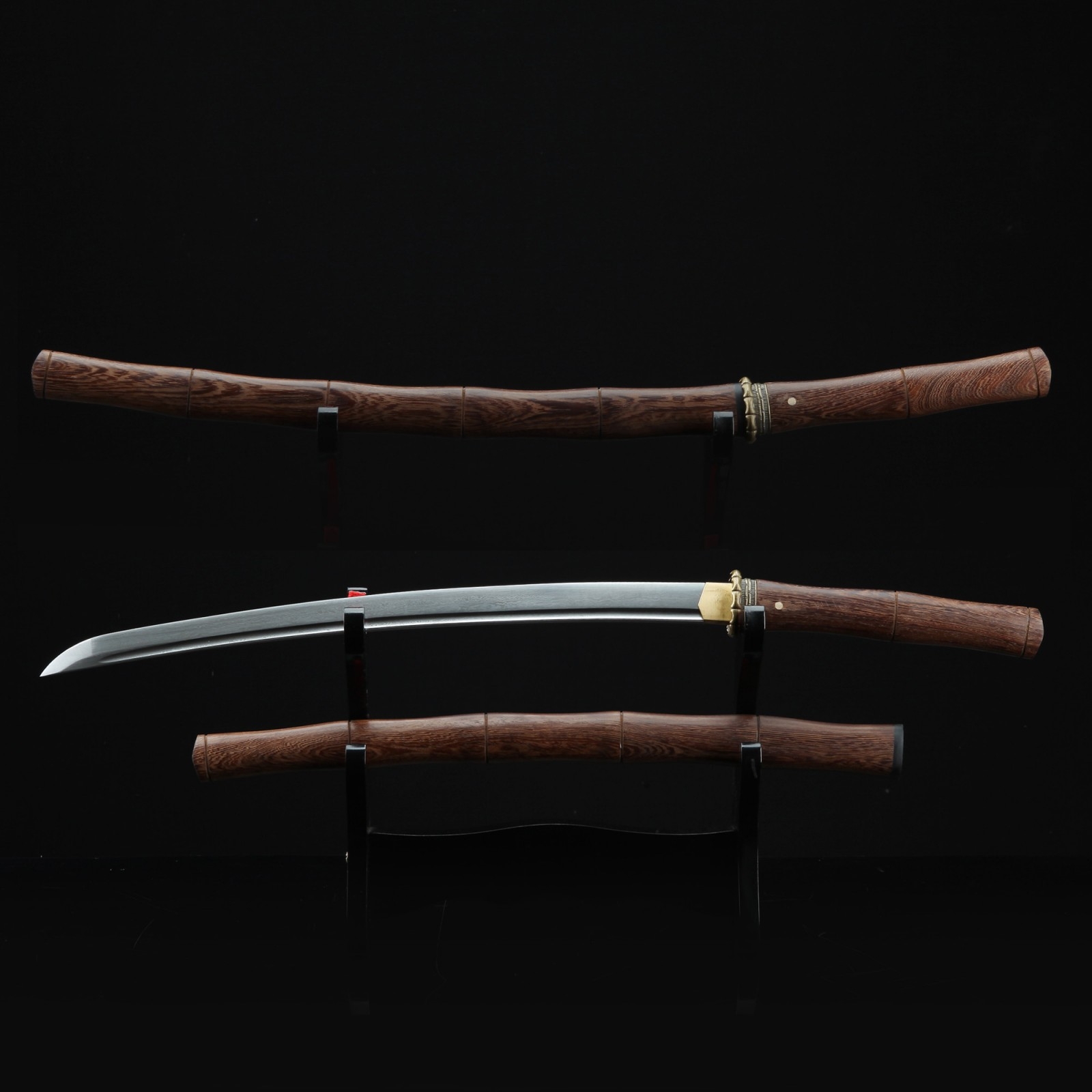 Handmade Bamboo Style Damascus Steel Japanese Wakizashi Sword Samurai