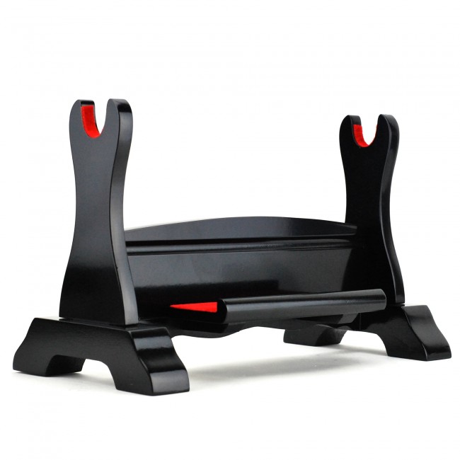 Black Wooden One Layer Sword Stand Katana Samurai Sword Holder