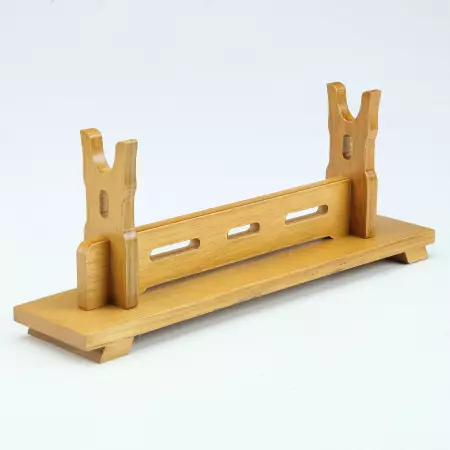 Handmade Natural Bamboo Wooden Single Tier Katana Sword Bracket Stand Holder Display Rack Stand