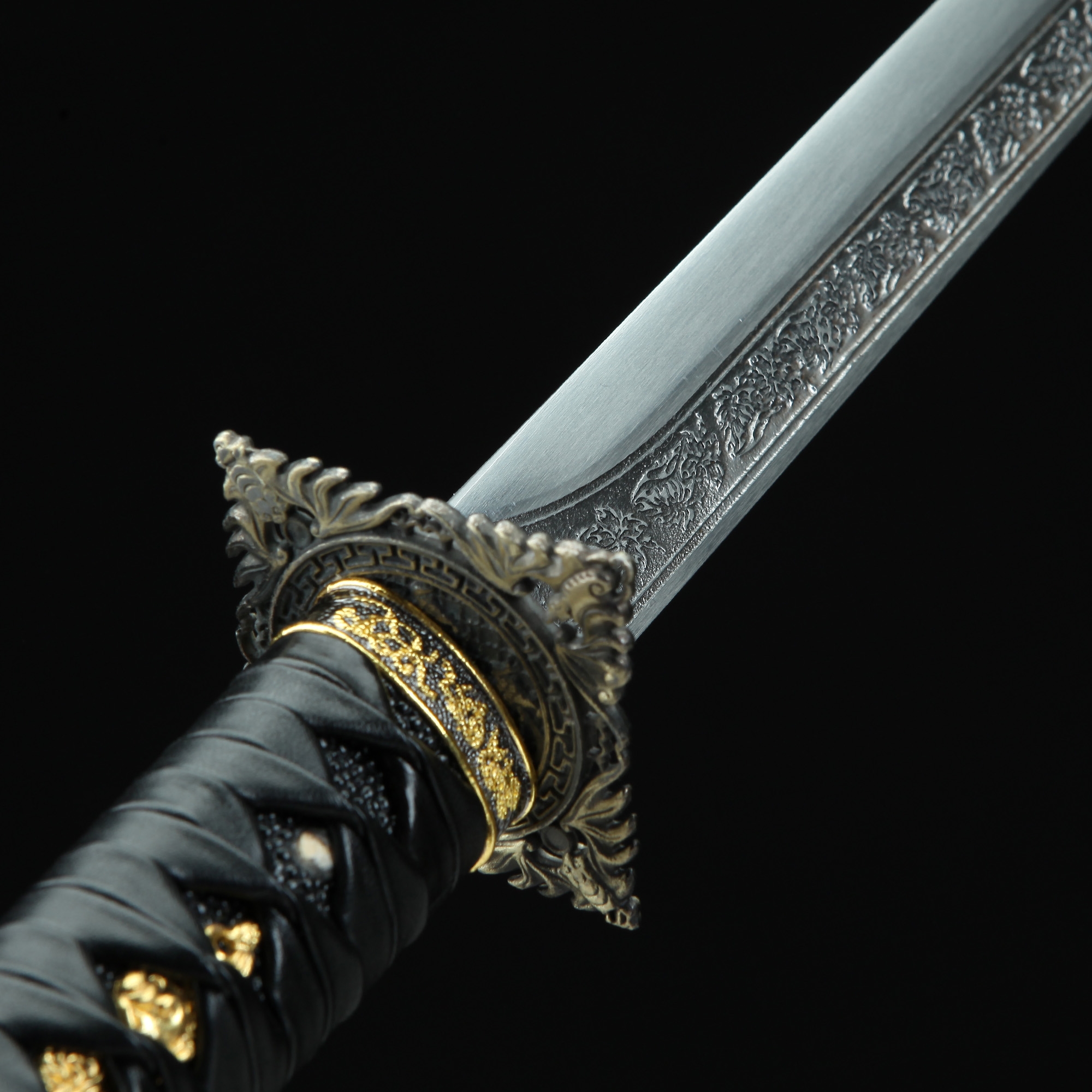 High Manganese Steel Straight Blade Chokuto Japanese Ninjato Ninja