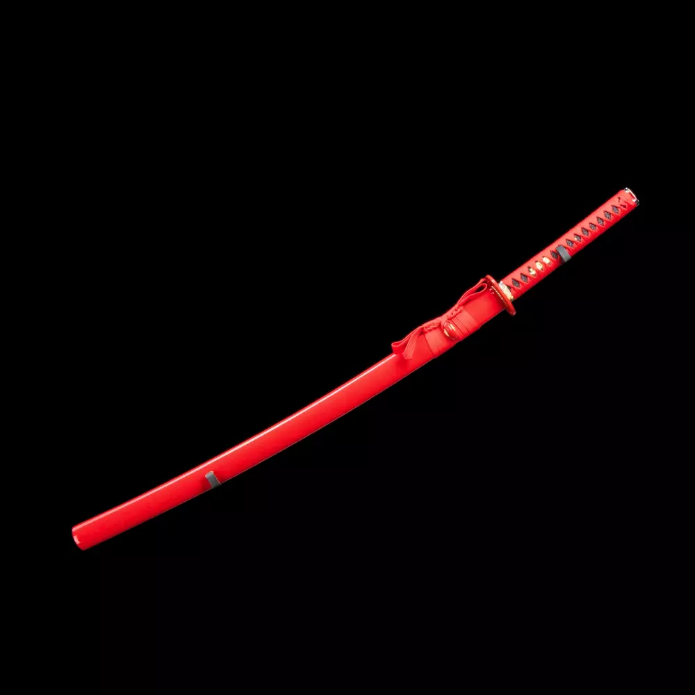 Red Katana | Handmade Japanese Katana Sword With Purple