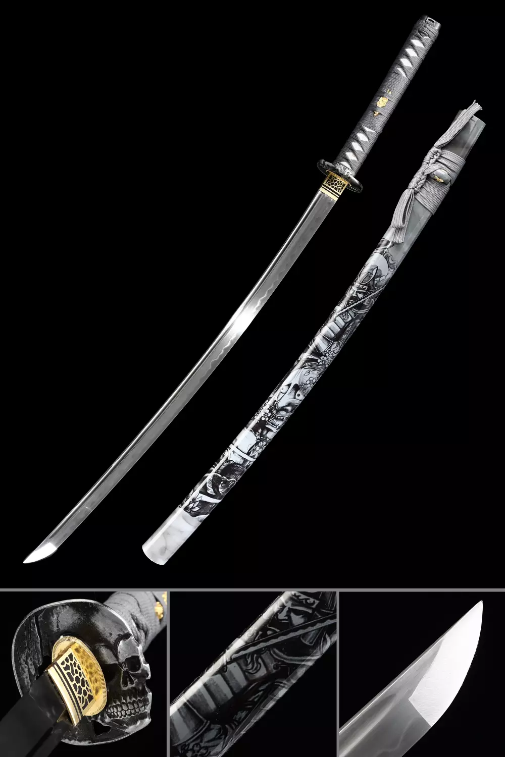 Real Katana  Handmade Real Japanese Sword T10 Folded Clay