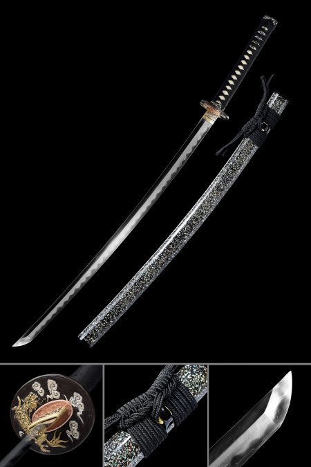 High-performance Japanese Samurai Sword Pattern Steel With Black And White Saya