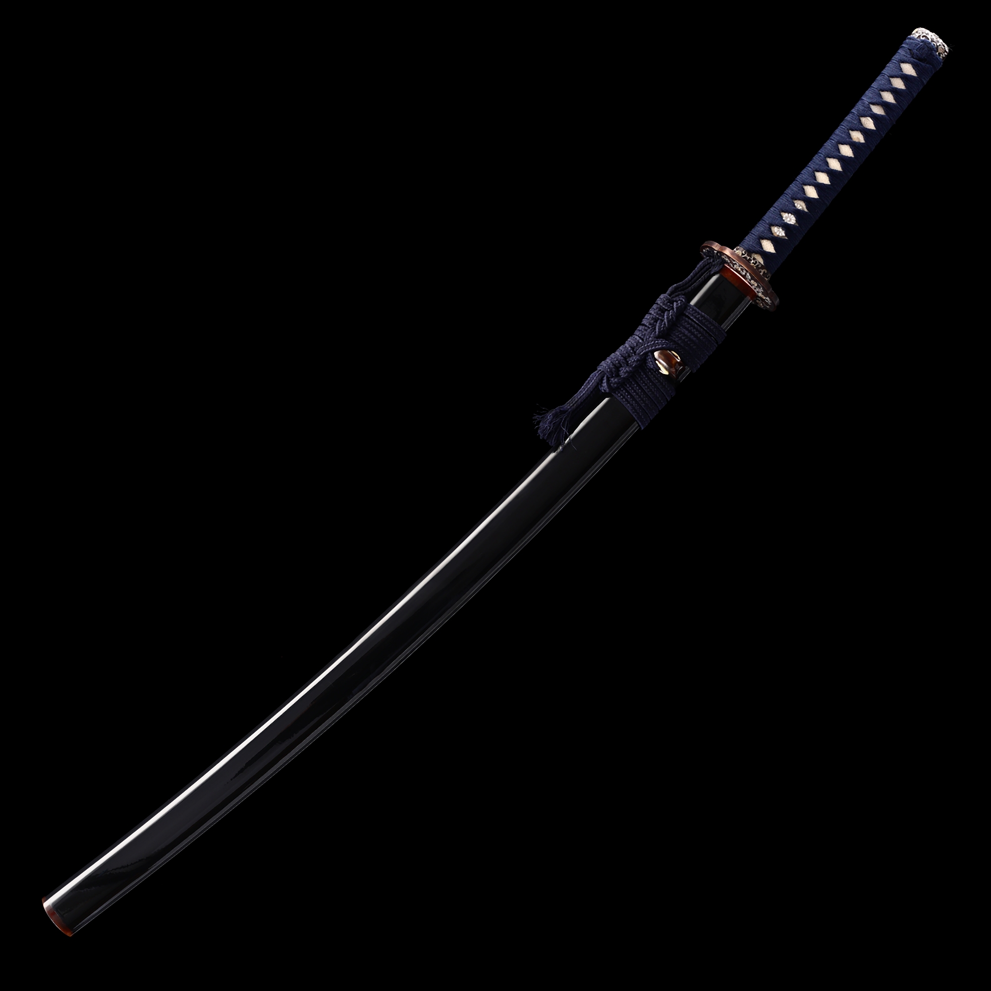 Classic Katana, Real Hamon Japanese Samurai Katana Leather Handle