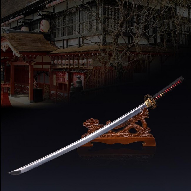 Traditional Katana | Cherry Blossom Tsuba T10 Carbon Steel Katana