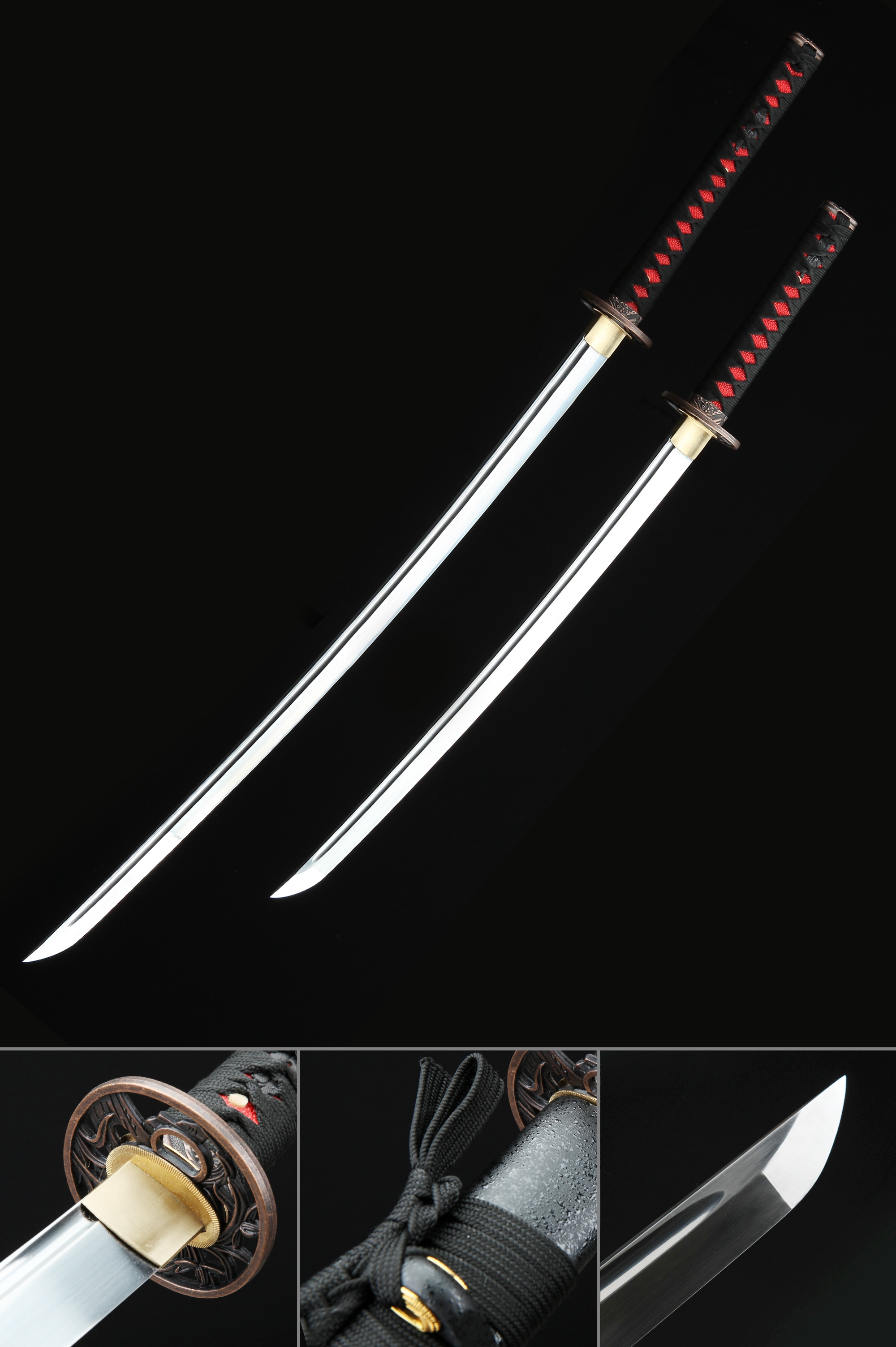 Daisho Set, Japanese Katana And Wakizashi Sword Set High Manganese Steel