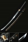 Japanese Katana, Real Hamon Katana Sword T10 Folded Clay Tempered Steel With Silk Thread Scabbard